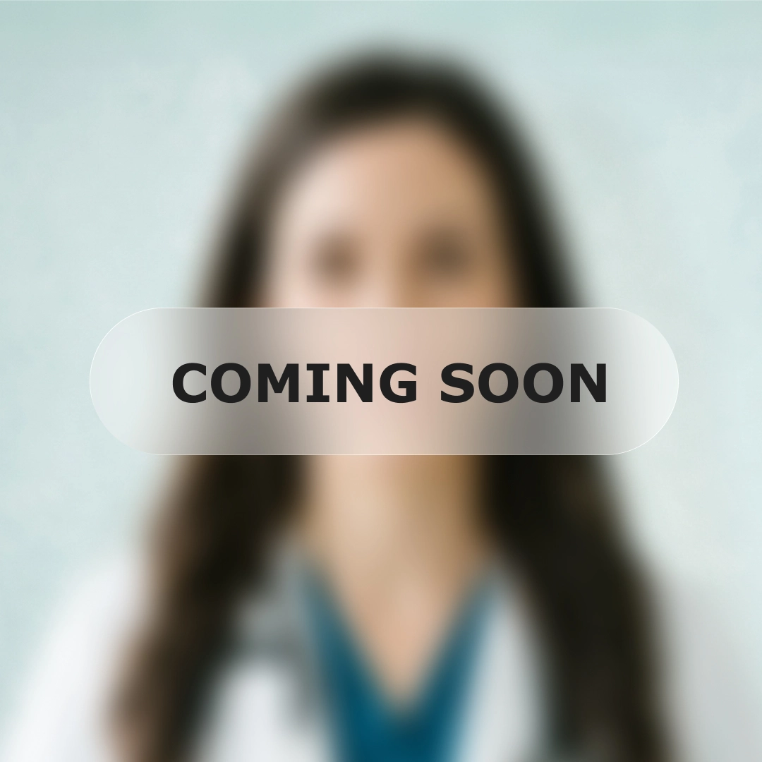 Coming soon message over blurred image of female healthcare professional.