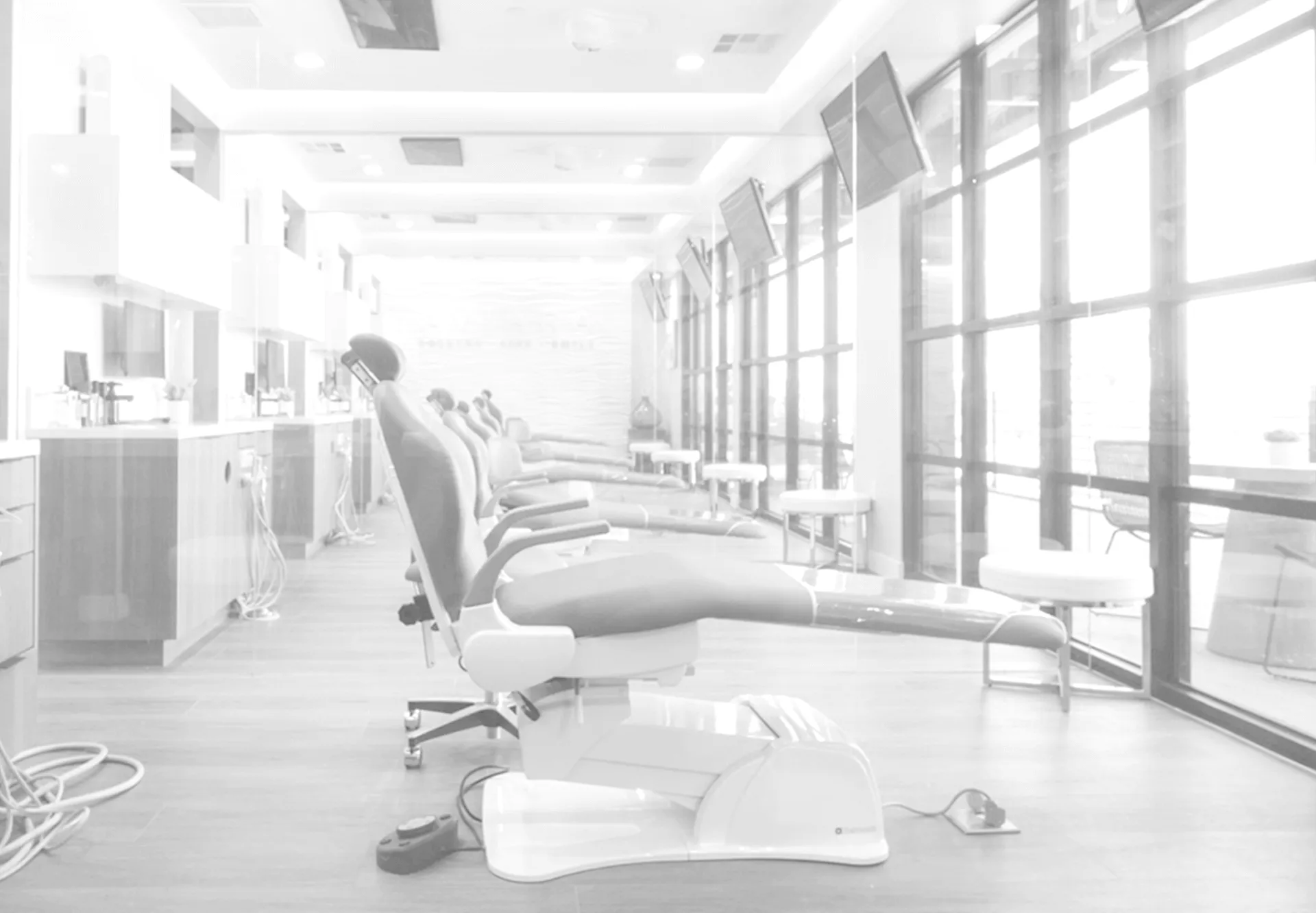 Soft background showing operatory chairs at Aviara