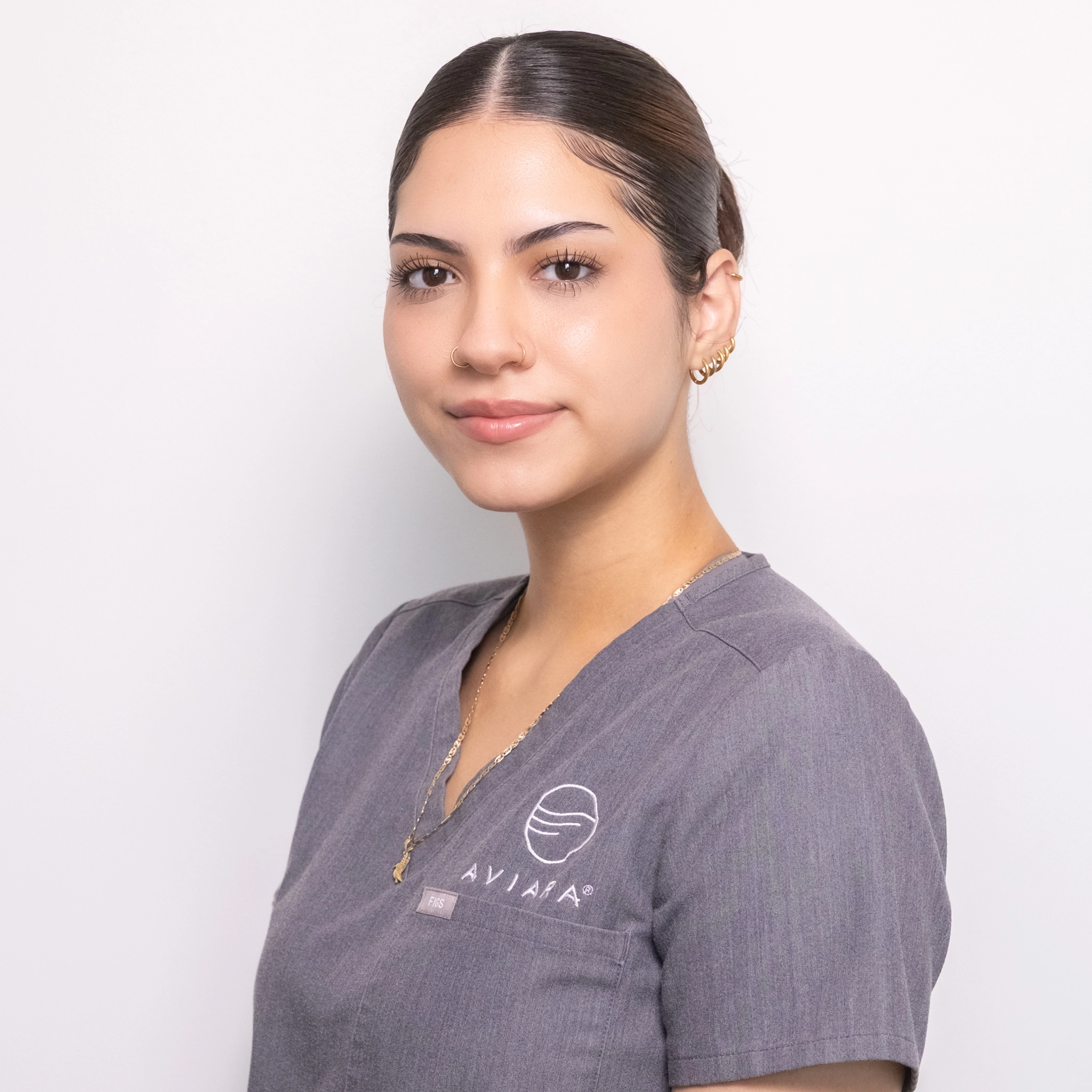 Coming soon message over blurred image of female professional.